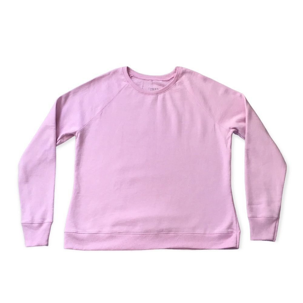 🔃Time And Tru Pink Crew Neck Long Sleeve Sweater